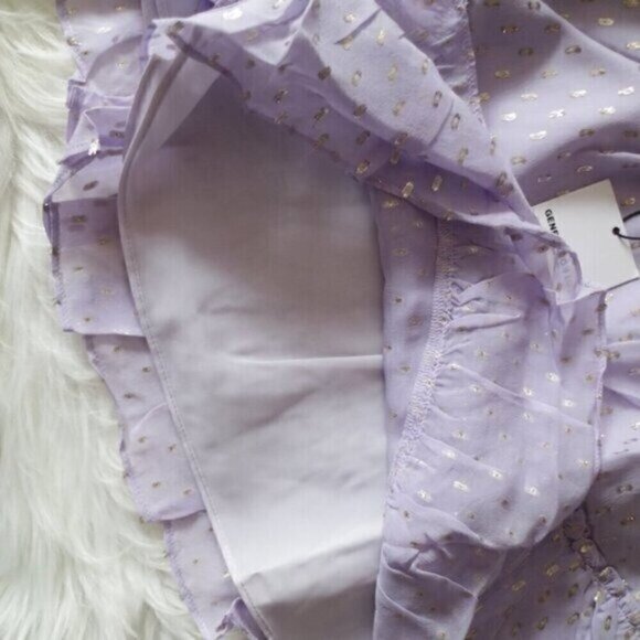 NWT Generation Love Audrina Silk Mini Skirt Size XS High Waisted Lilac Purple - Picture 4 of 7